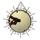 Gold metal sun mirror