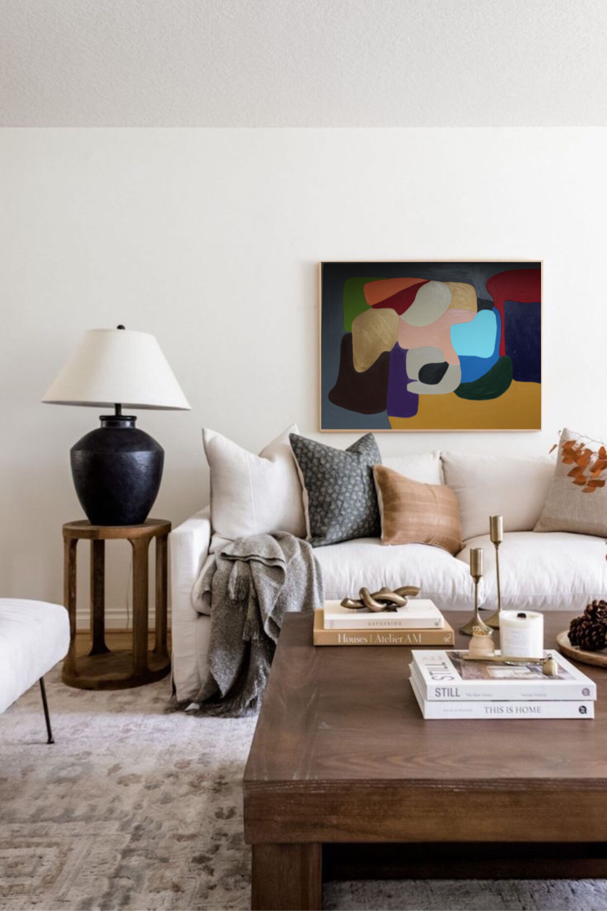 Abstract colorful handmade painting