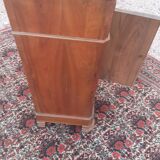 Louis Philippe style bedside table with black marble top