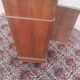 Louis Philippe style bedside table with black marble top