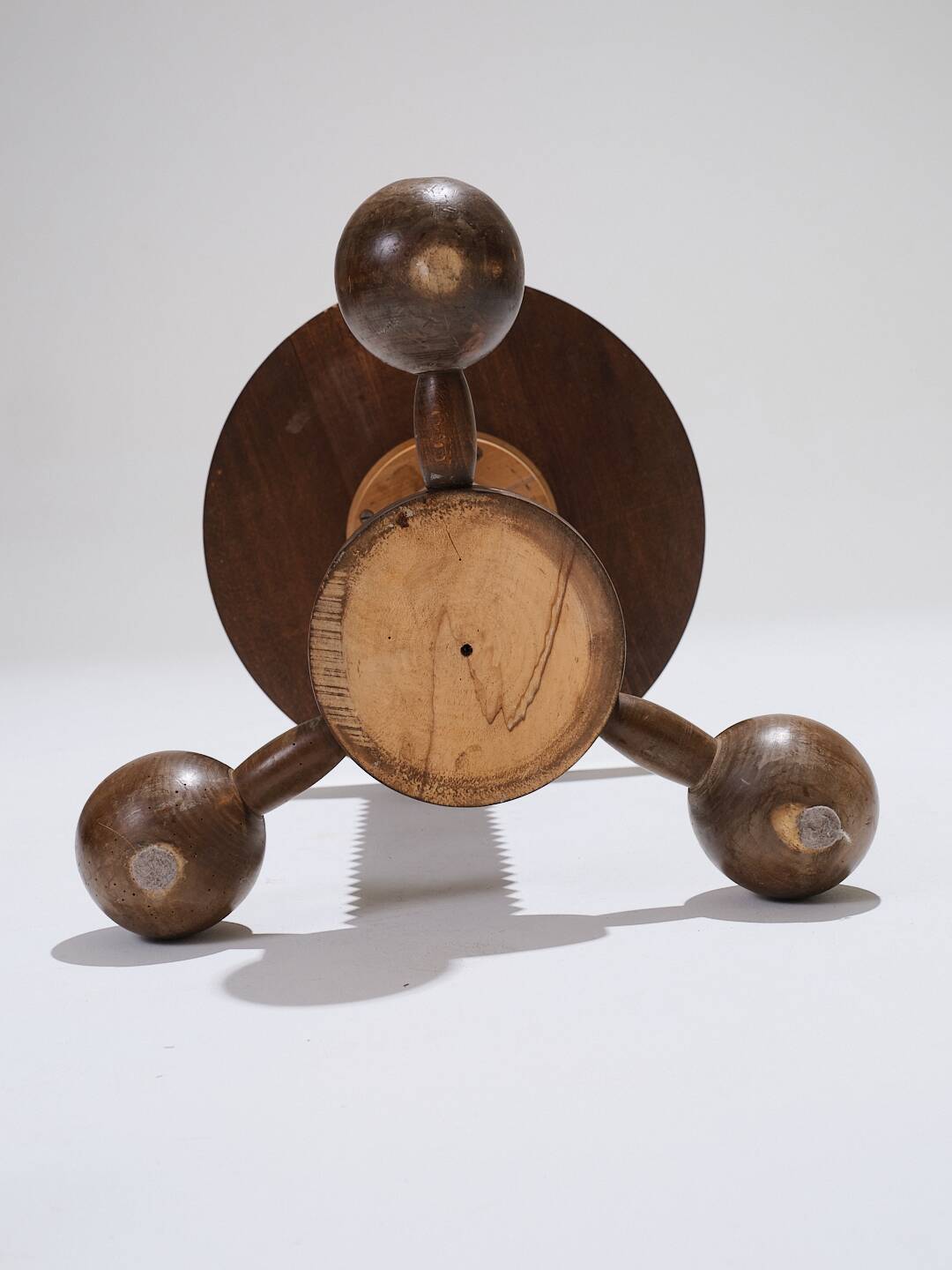 Art deco oak pedestal table, charles dudouyt, 1930s