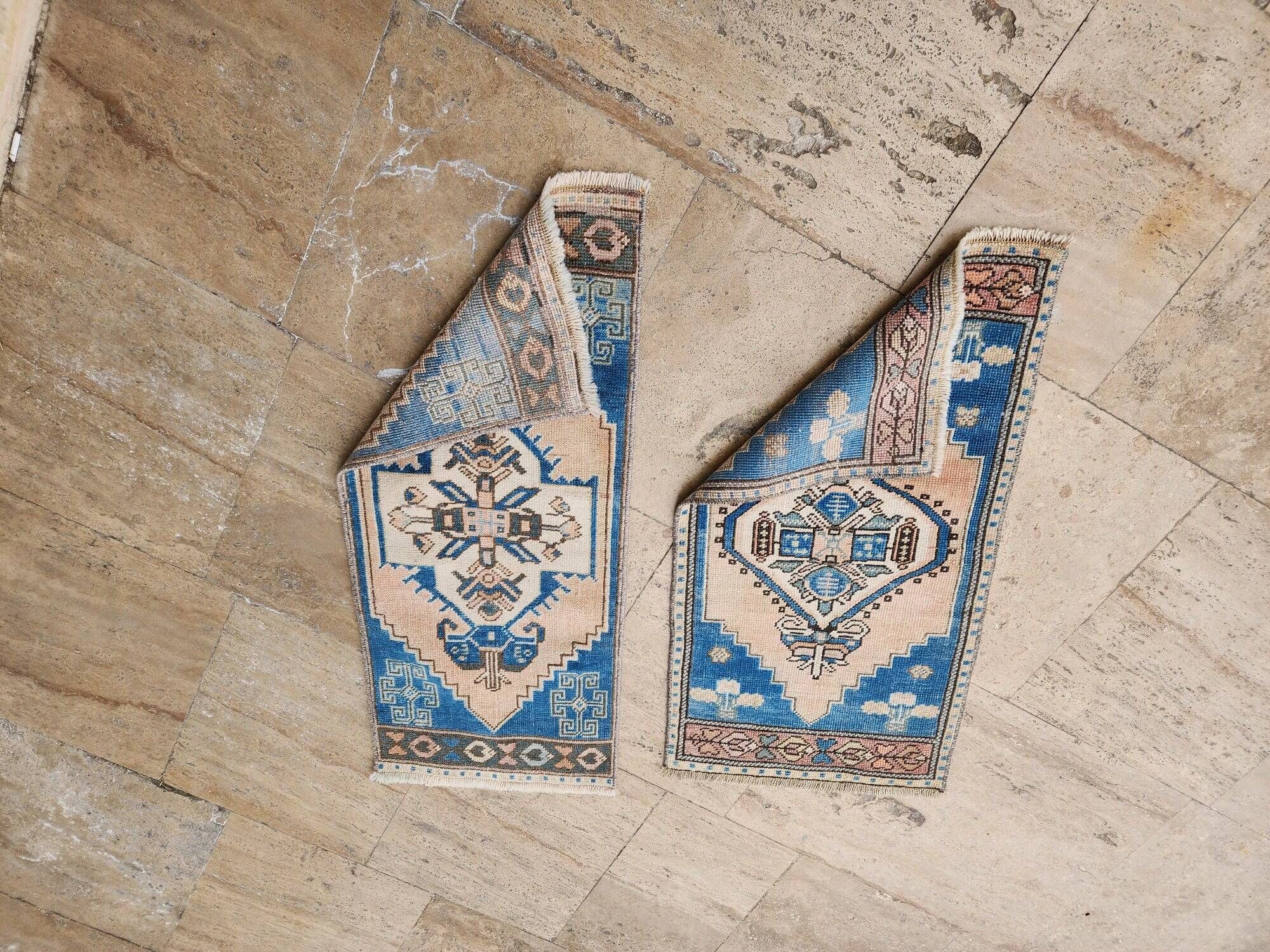 Lot de 2 tapis turcs vintage faits main