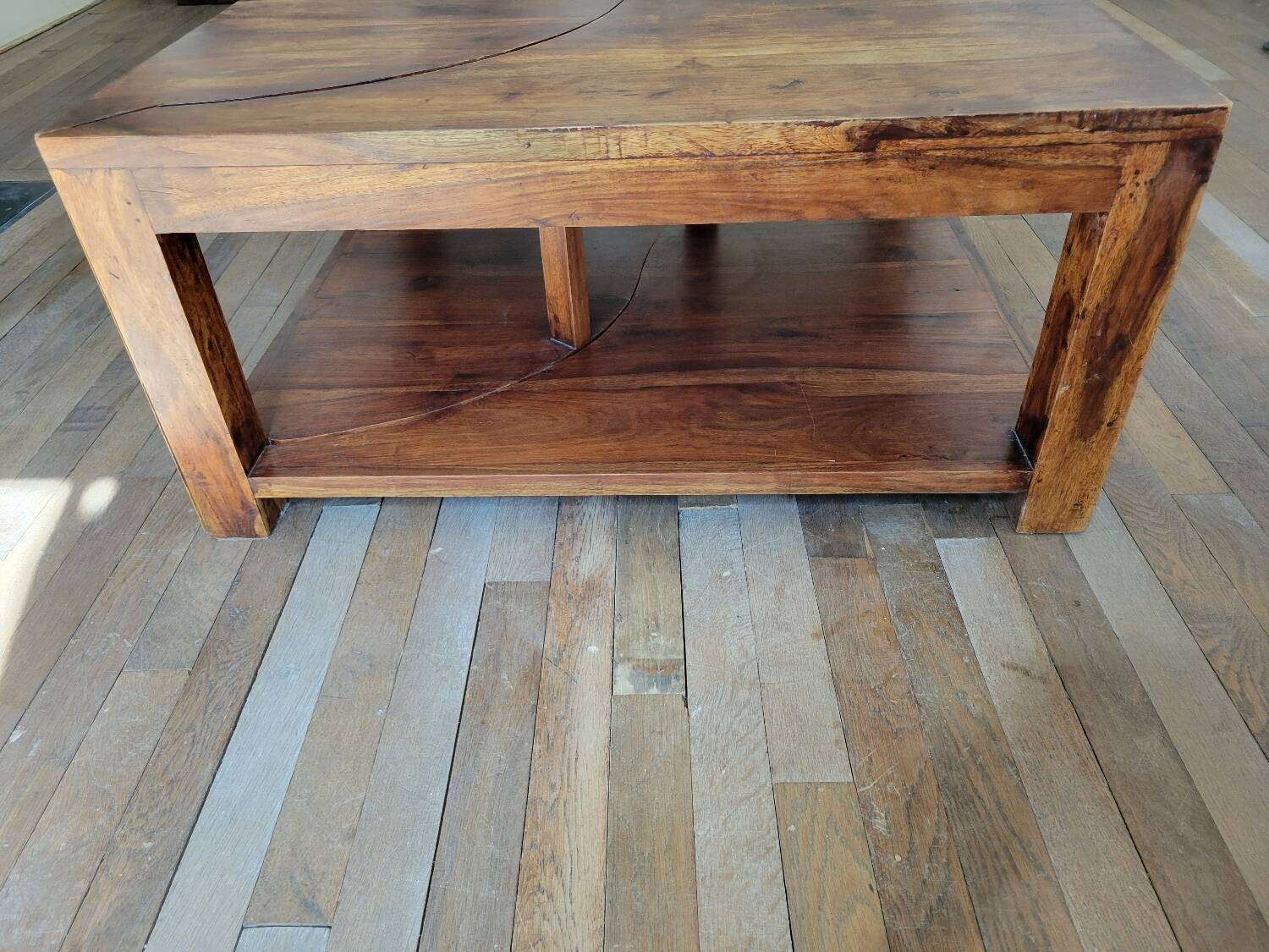 Table basse en 2 parties, vers 1970
