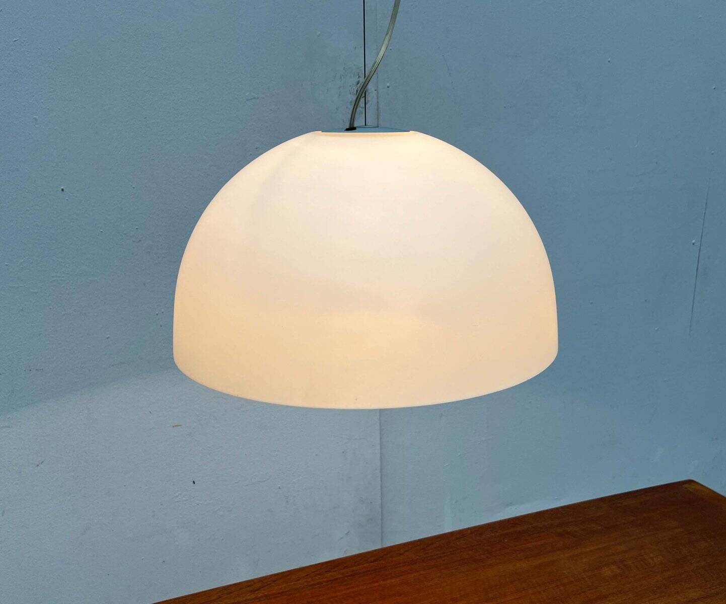 Postmodern Italian glass pendant lamp model Gaia by Luciano Cesaro for Tre Ci Luce, 1980s, set of 2.