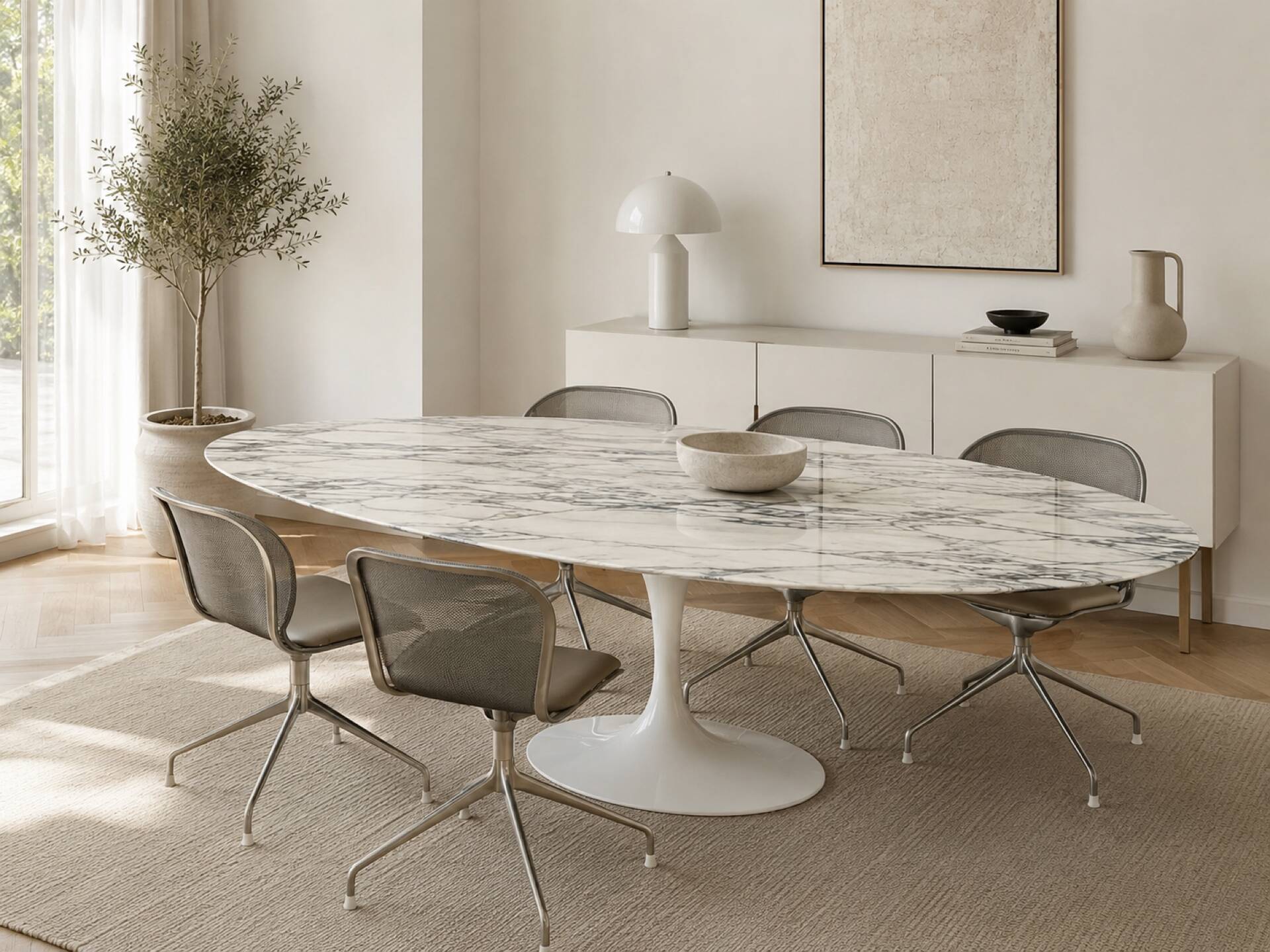 Table  ovale marbre - Eero Saarinen