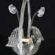 Art Deco transparent Barovier e Toso light with flowers, 1940s