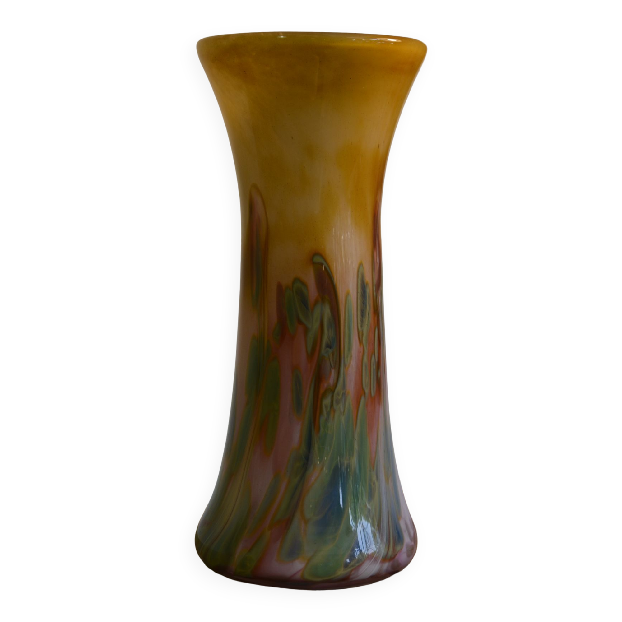Pink and orange Murano vase