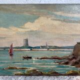 Tableau marine bord de mer Bretagne