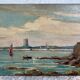 Tableau marine bord de mer Bretagne