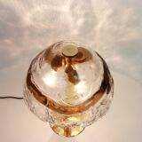 Large smoked glass table lamps by Murano, Kalmar, Austria, 1970s