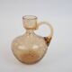 Petit porte bougie en verre bullé rose de Biot