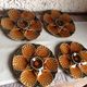 Four oyster plates in sarreguemines / vintage polychrome dabbling