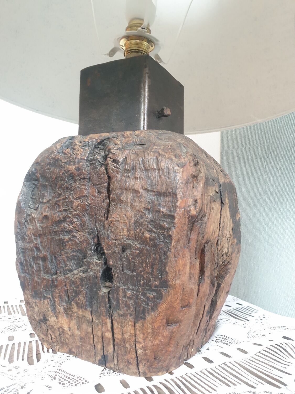 Fossilised Wood Bedside Lamp