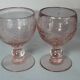 Biot 6 blown bubble glasses, small Balloon model, amethyst colour SD207.