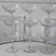 Set of 9 champagne glasses in crystal engraved XIXth