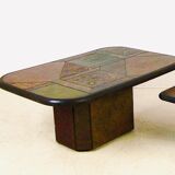Coffee table in stone marquetry