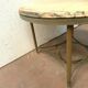 Louis XVI style pedestal table in brass and marble XX century