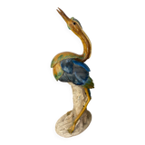 Large ceramic wading bird signed Thimo