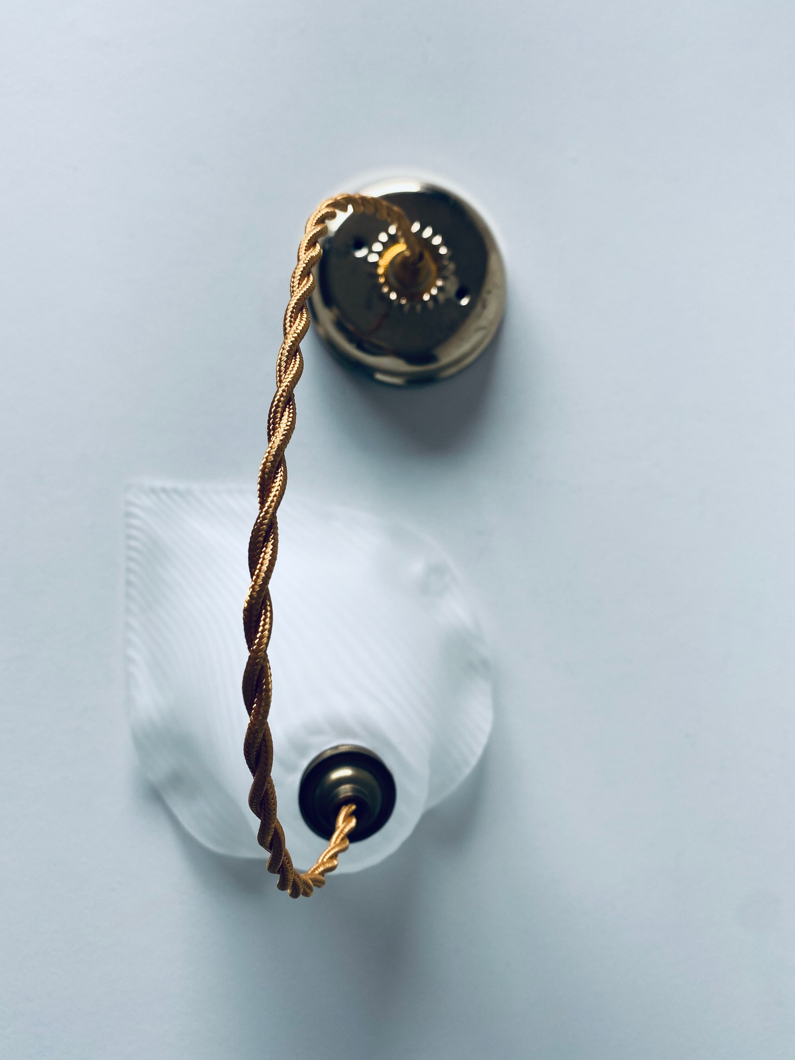 Flower suspension in glass paste