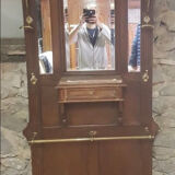 Wooden and brass cloakroom