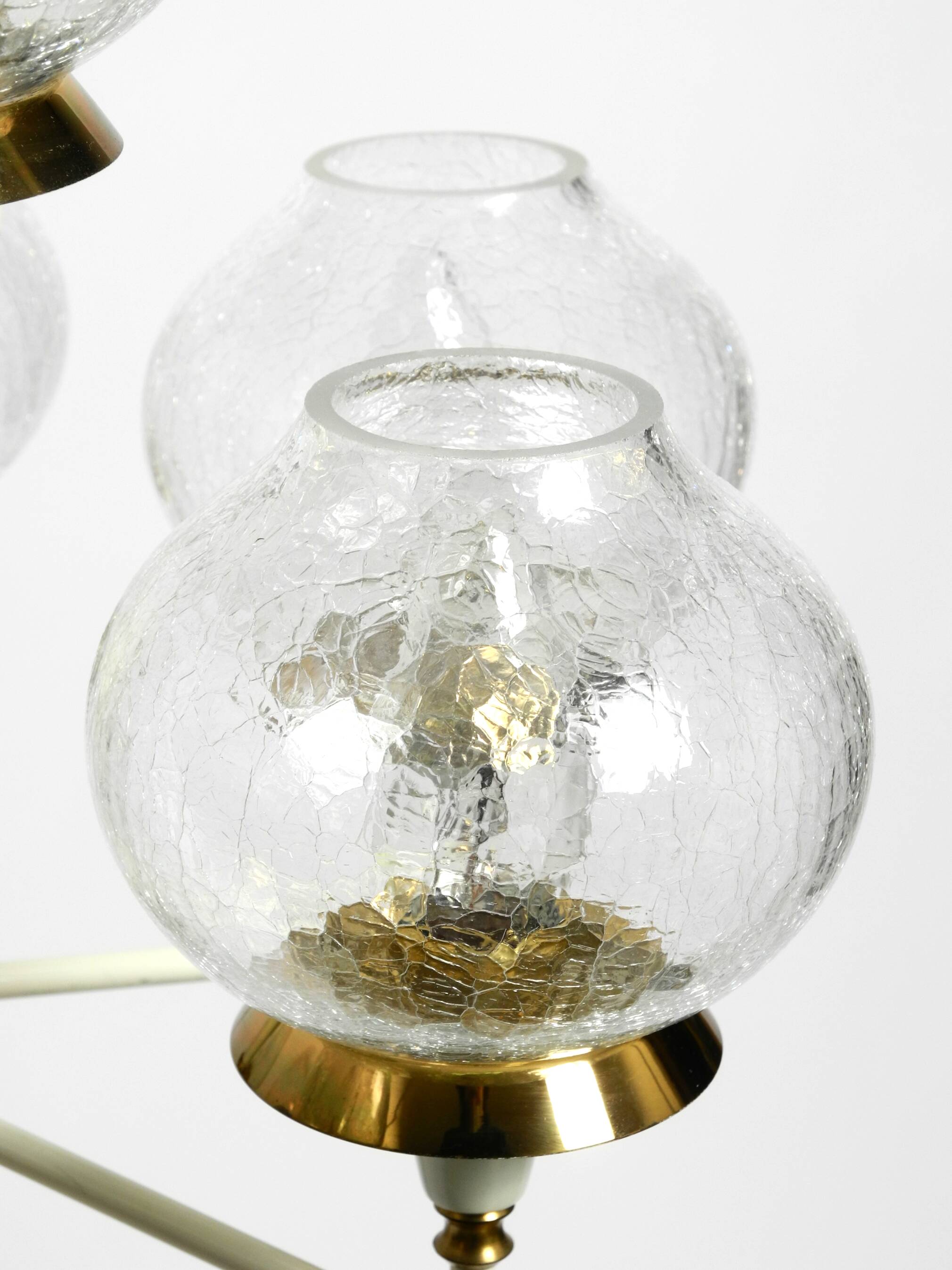 Beautiful 1960s brass glass Tulipan ceiling lamp by Hans Agne Jakobsson