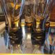 Set of 8 long drink glasses in smoked glass from the 70s – 25 cl