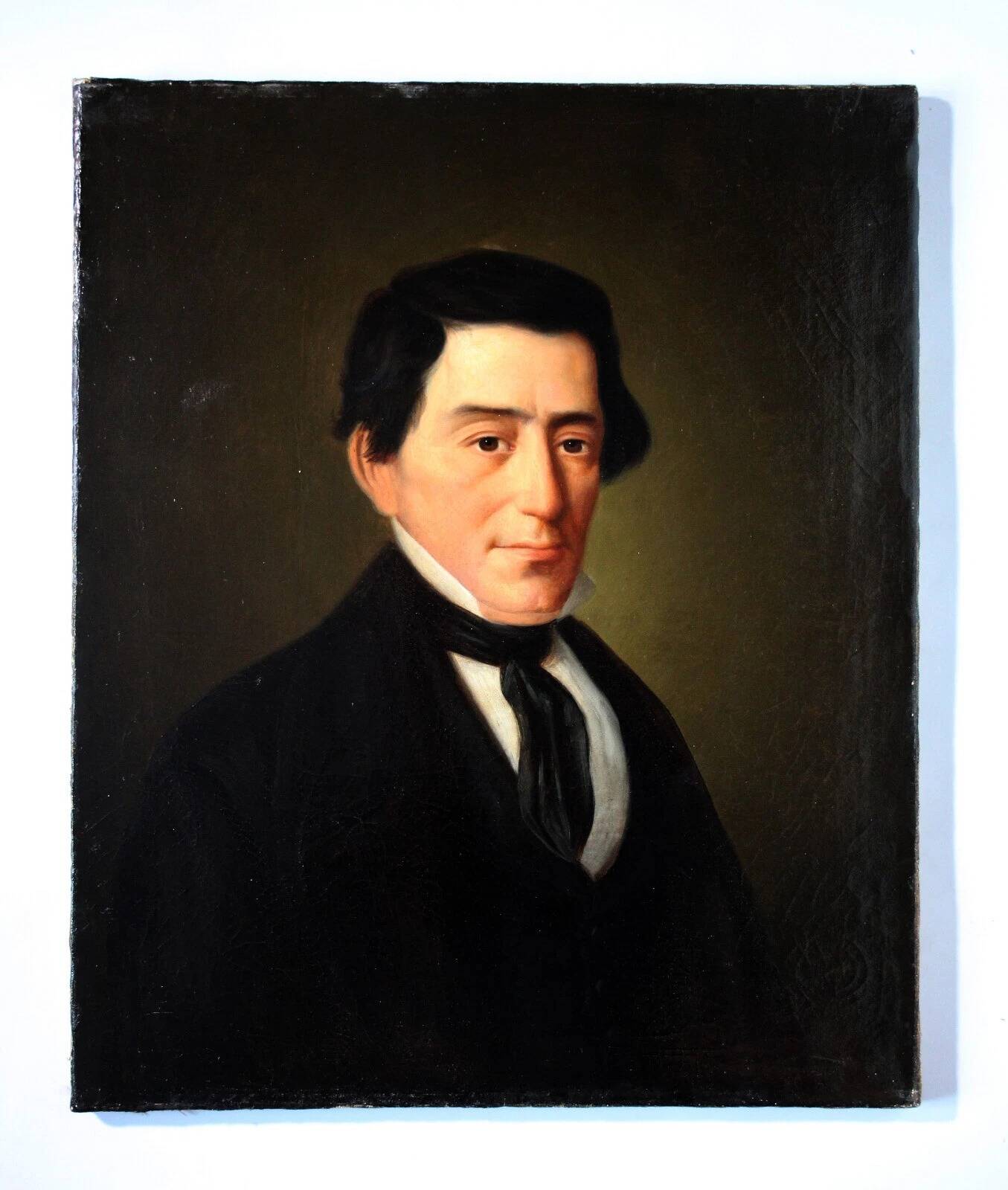 Portrait of an Elegant Gentleman -19th Century Oil Painting