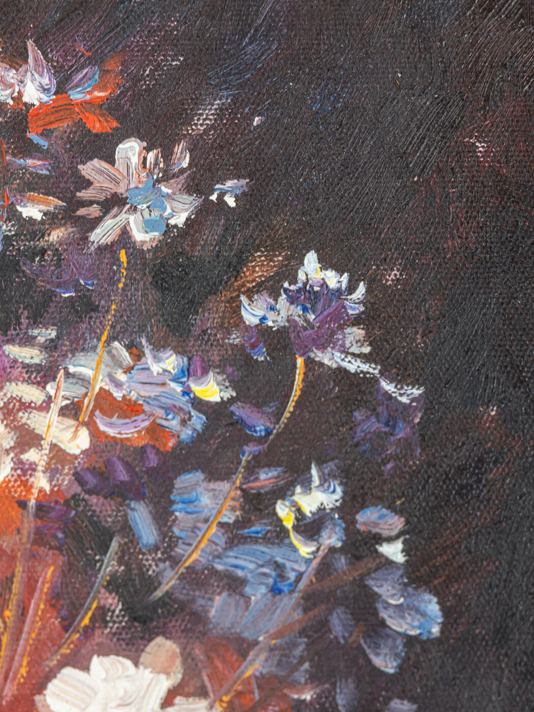 Mid-Century Bouquet of Flowers, Oil on Canvas, 33 x 43 cm