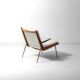 Minimalist 'Boomerang' lounge chair by Peter Hvidt & Orla Møgaard, Denmark