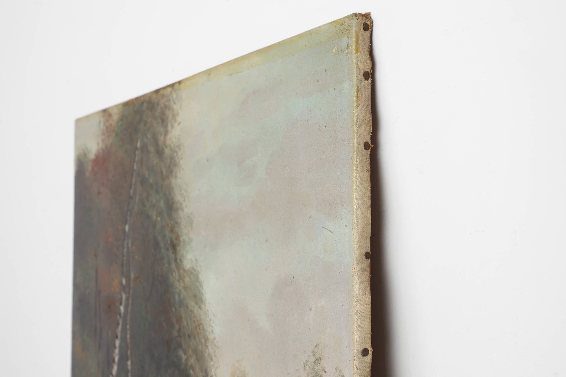 Rustic Farmstead Painting by E. Depriens in Oil on Canvas, Belgium ca. 1930