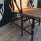 Chaise longue osier & rotin 1950