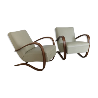 Pair of armchairs of Jindrich Halabala 1940-1950