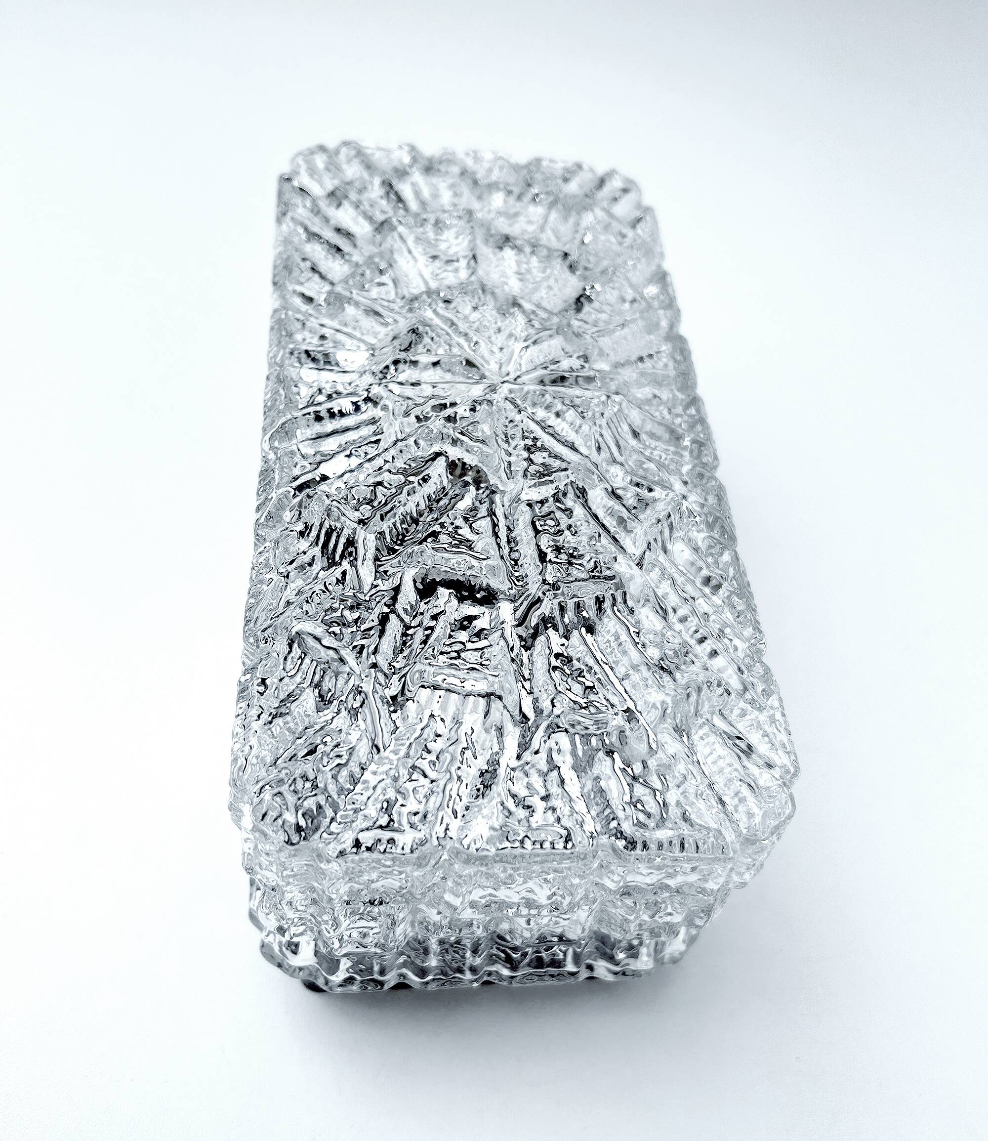 Vintage Brutalist Glass Sconce