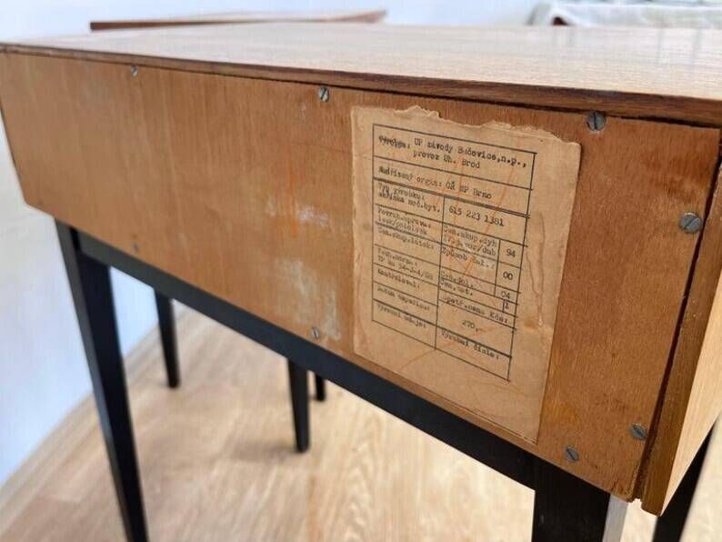 Pair of design wooden tables by UP Zavody - Czechoslovakia - 1940s