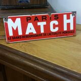 Enamelled plate "Paris Match"