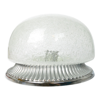 1970s modern large chrome plafond, Hillebrand, Germany