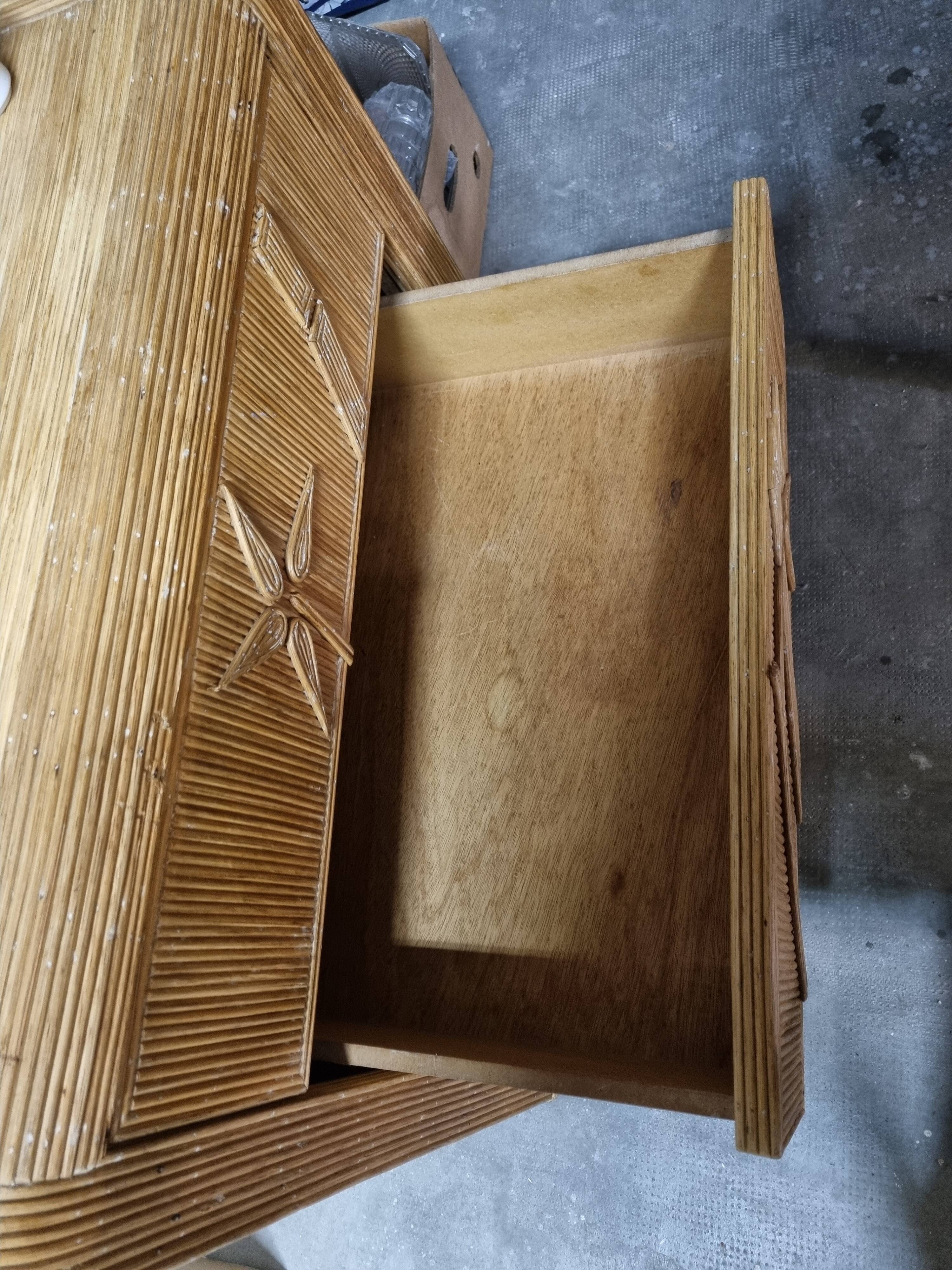 Rattan chest of drawers