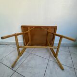 Rattan side table