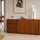 Low Scandinavian enfilade in walnut – Vintage design sideboard from the year