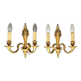 Paire d’appliques en bronze doré