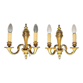 Paire d’appliques en bronze doré