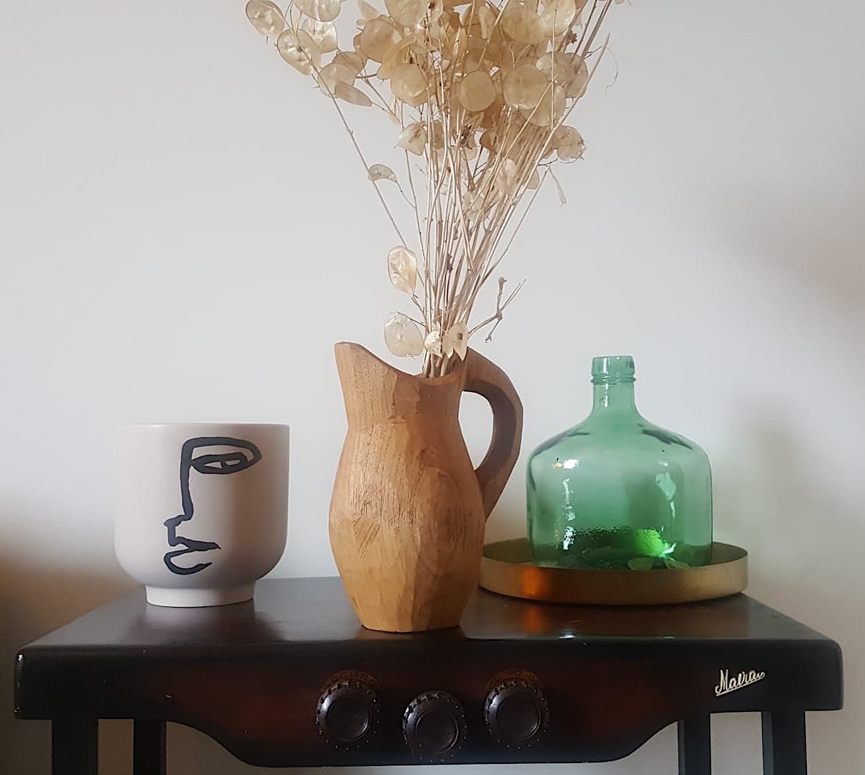 Early 20th century raw wood pitcher