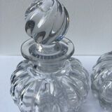 Pair of perfume bottles in crystal XIXth