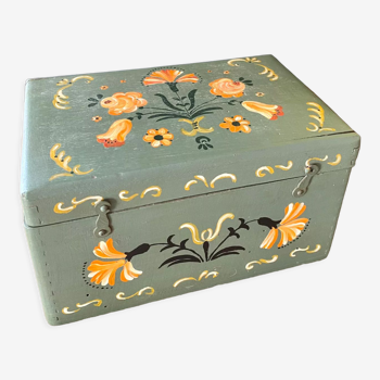 Hand-painted wooden box