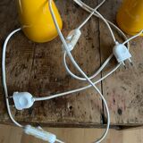Bedside yellow lamps