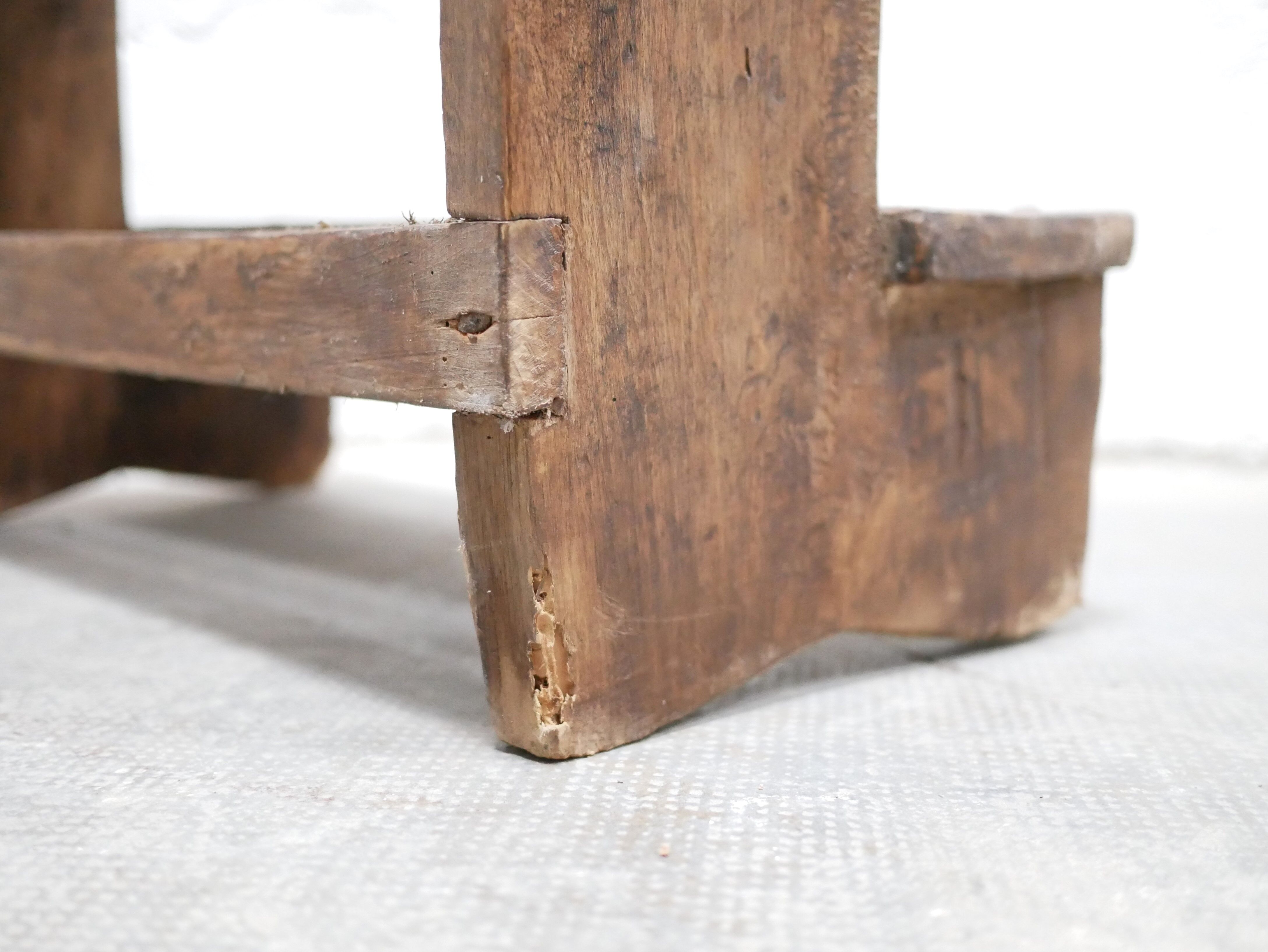 Workshop step, antique wooden stool
