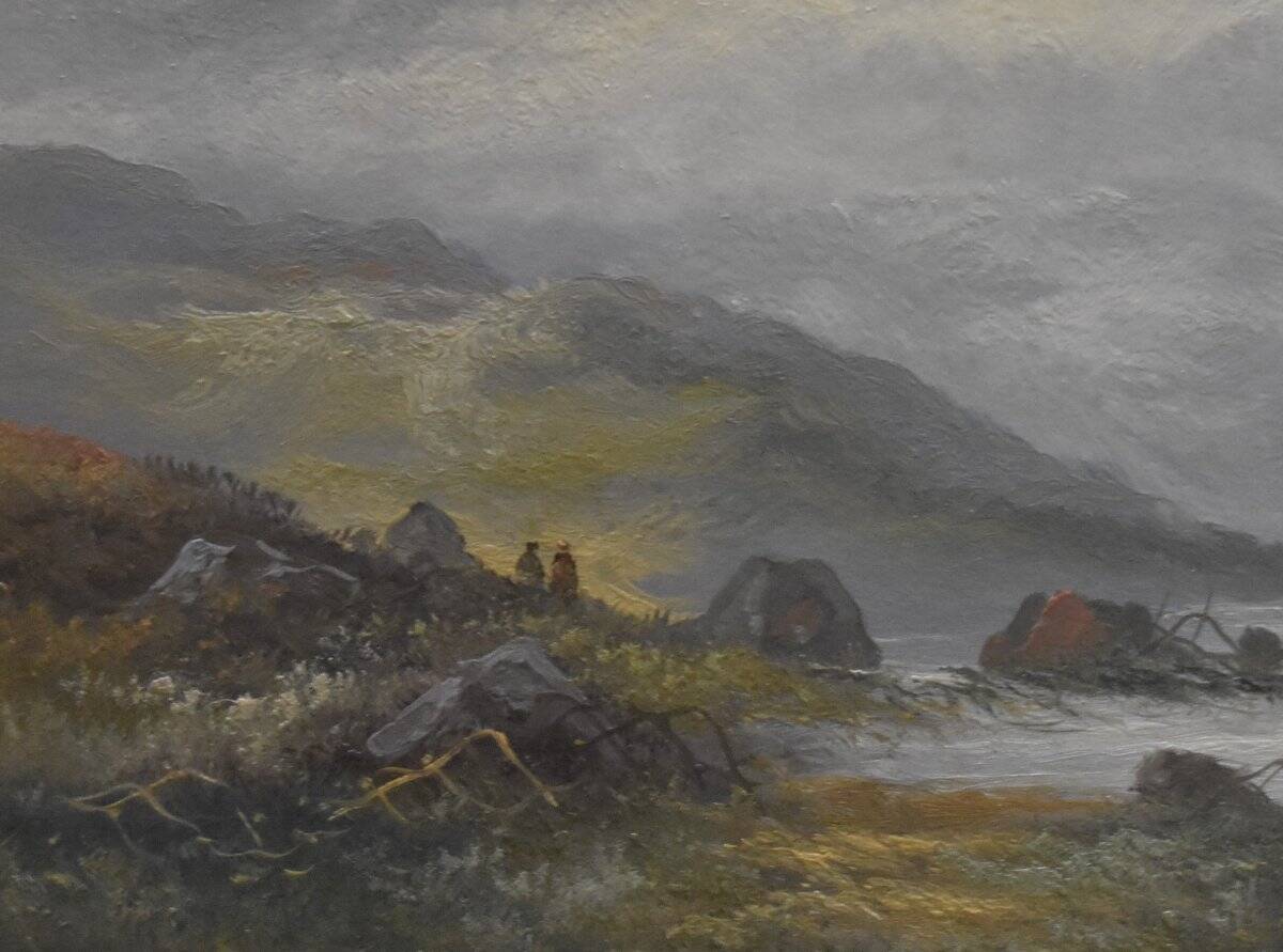 French school, late 19th century Coastal landscape, oil on paper