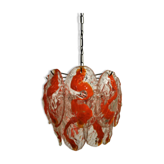 Vintage hand blown murano chandelier by the Murrina, 1960 s