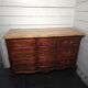 Crossbow commode in solid cherry wood, Louis XV style with marble top.