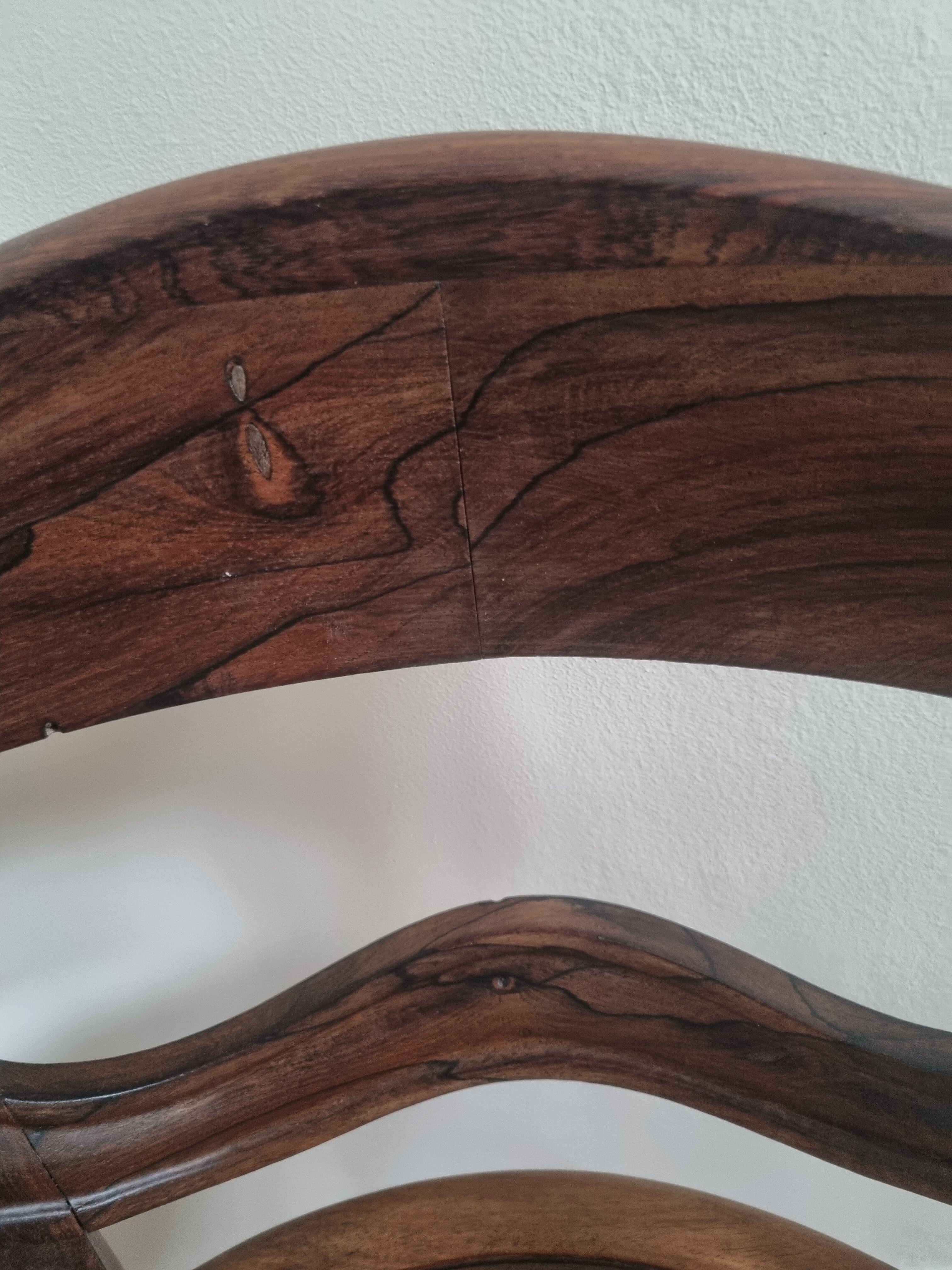 Louis Philippe office chair in canned walnut